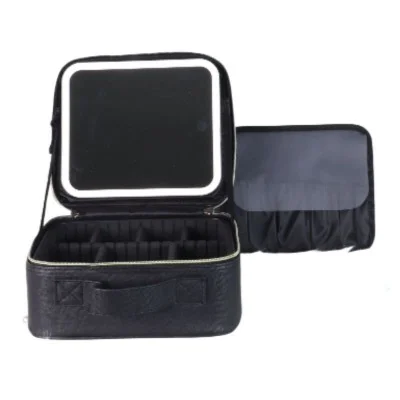 Orca Makeup Bag with Illuminated Mirror - Black